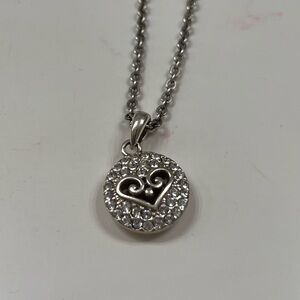 Brighton Alcazar reversible sparkle silver crystal necklace